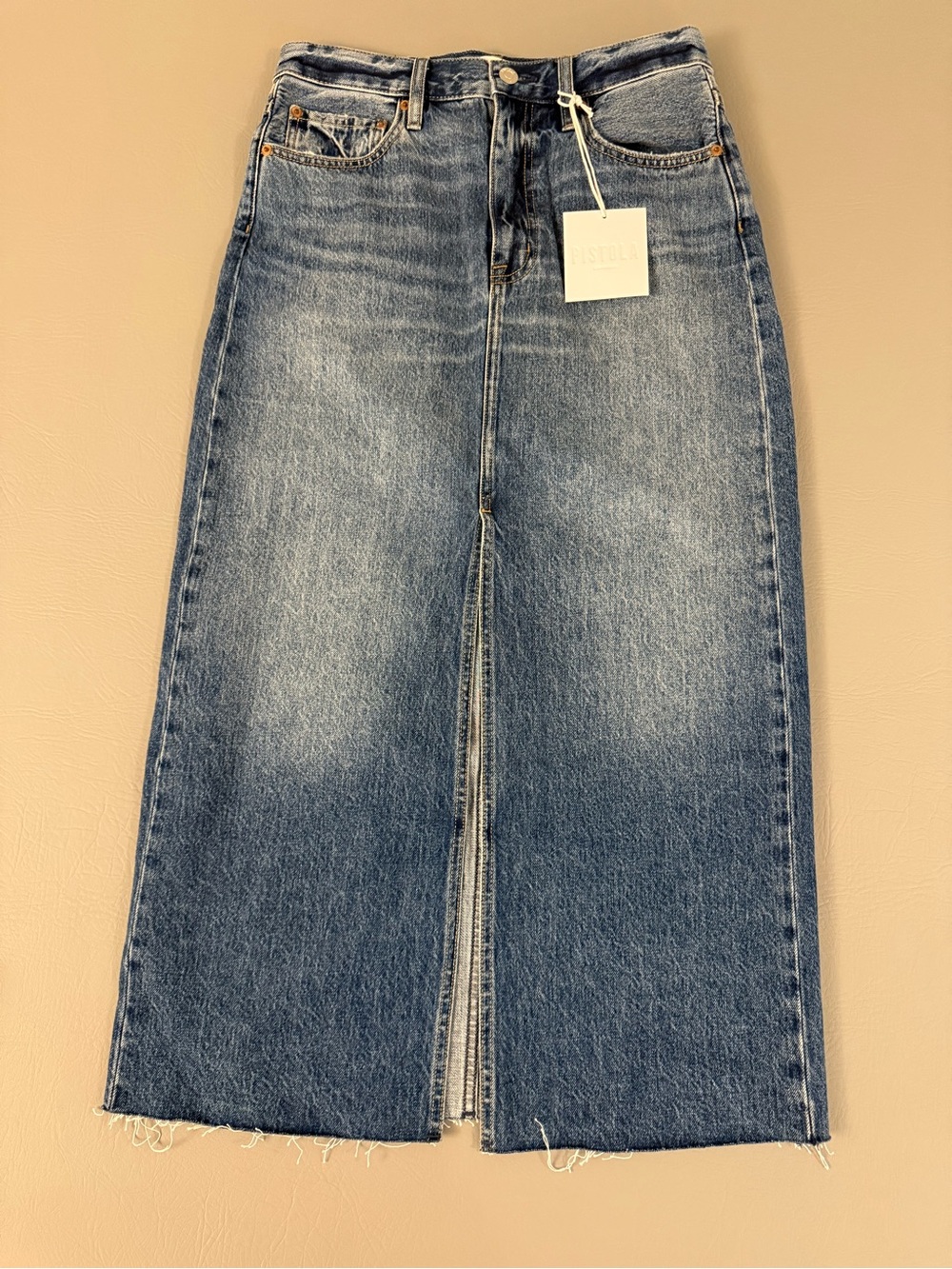NWT  Pistola Alice denim maxi skirt